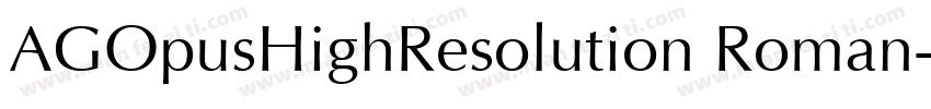 AGOpusHighResolution Roman字体转换